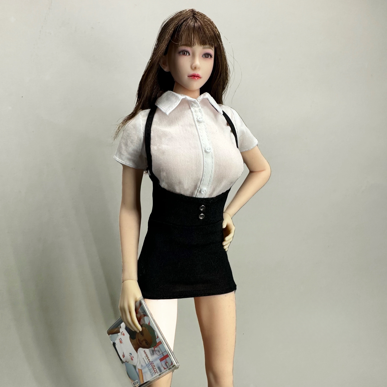 1/6 CJG-062 Short Sleeve Shirt & Belt Skirt Suit Costume Fit 12'' TBL JIAOU Acti