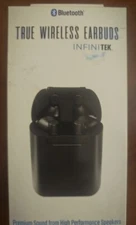 True Wireless Earbuds by InfiniTEK Version V5.1 NIB w/ USB Cable& Charging Case