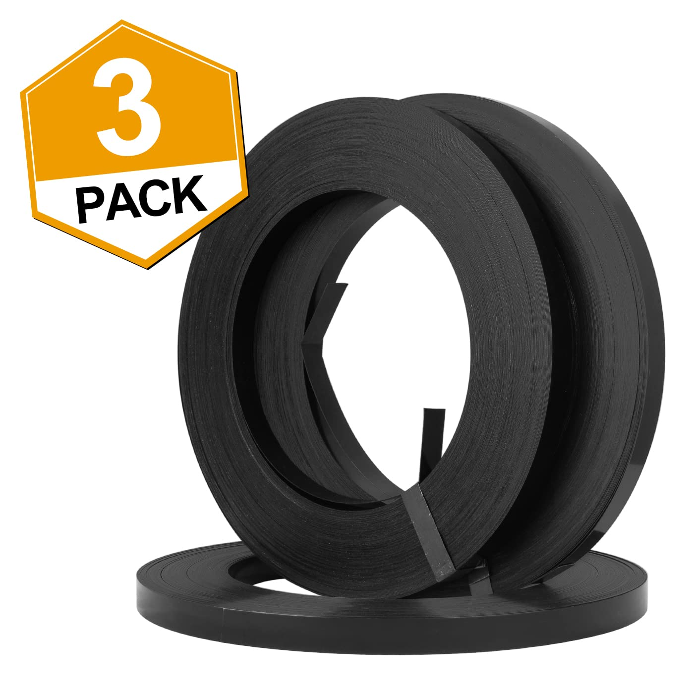 [ 3 Pack ] Mini Steel Strapping Coil 3/4" X 0.02" X 300' per Roll Steel