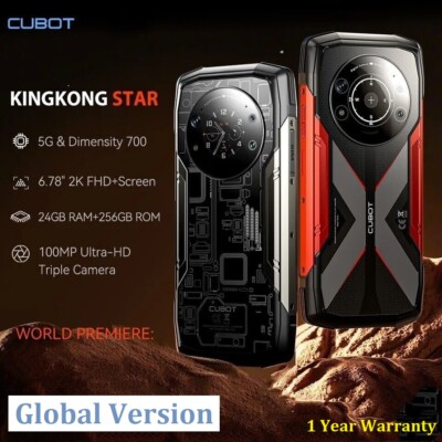 Cubot KingKong Star 5G Rugged Phone 24GB+256G 100MP/Night Vision Cam,Dual Screen