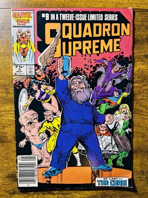 SQUADRON SUPREME 9 NEWSSTAND VARIANT 1ST APPEARANCE REDSTONE MARVEL COMICS 1986