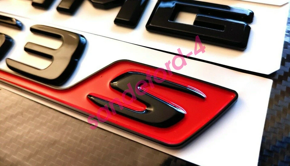 Insignia emblema GLC 63 S+AMG+V8 BITURBO 4MATIC+ NEGRO BRILLANTE apta para Mercedes Benz 2020 Foto 4 de 4