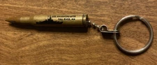 Vintage USS Massachusetts Battleship Souvenir Keychain US Navy Ship C1a