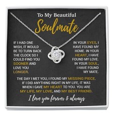 To My Soulmate Necklace, Birthday Gifts For Her, Christmas Gift For Soulmate