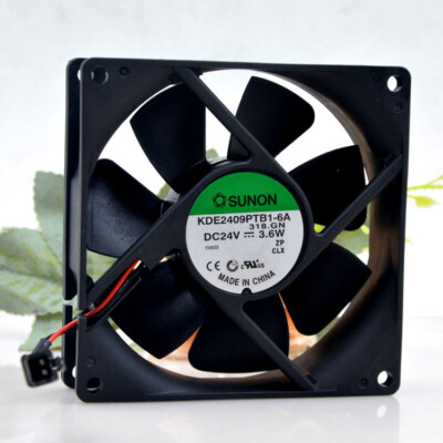 1pc Sunon KDE2409PTB1-6A 24V 3.6w Cooling Fan 92*92*25MM 2 Pin 