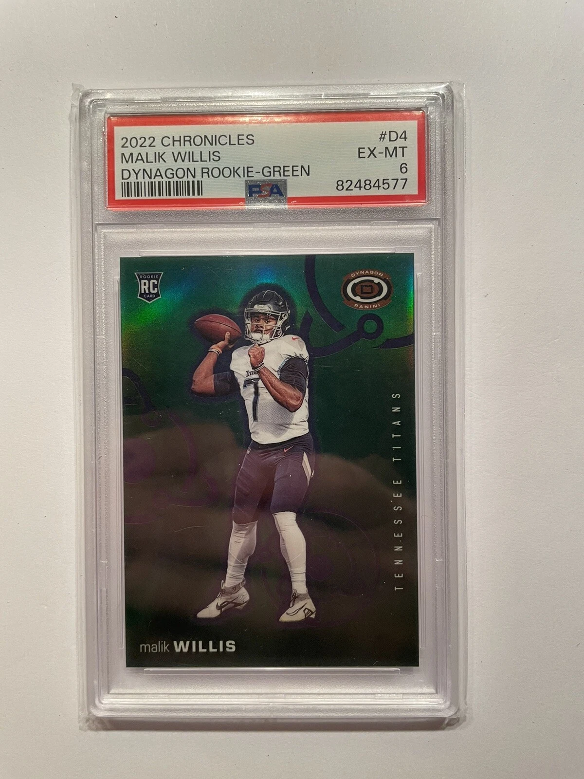 Malik Willis Panini Chronicles Dynagon Rookies #D4 Green