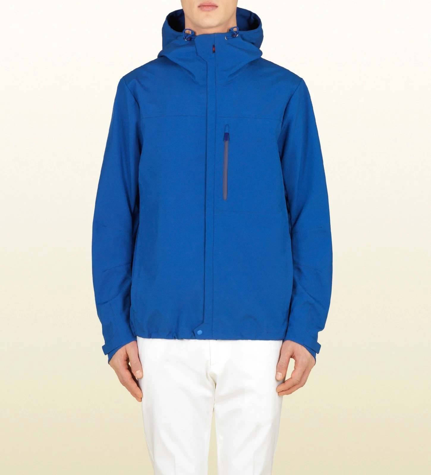 NUOVO Gucci Cappotto frangivento elettrico blu sigillato termicamente 347511 4372