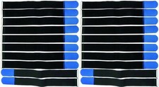 20 x Cable Hook and Loop 50cm x 50mm Blue Hook and Loop Hook and Loop Cable Ties Tape with Eyelet