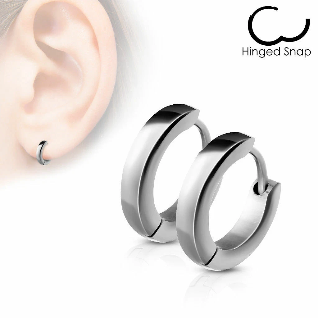 Mens wide store hoop earrings