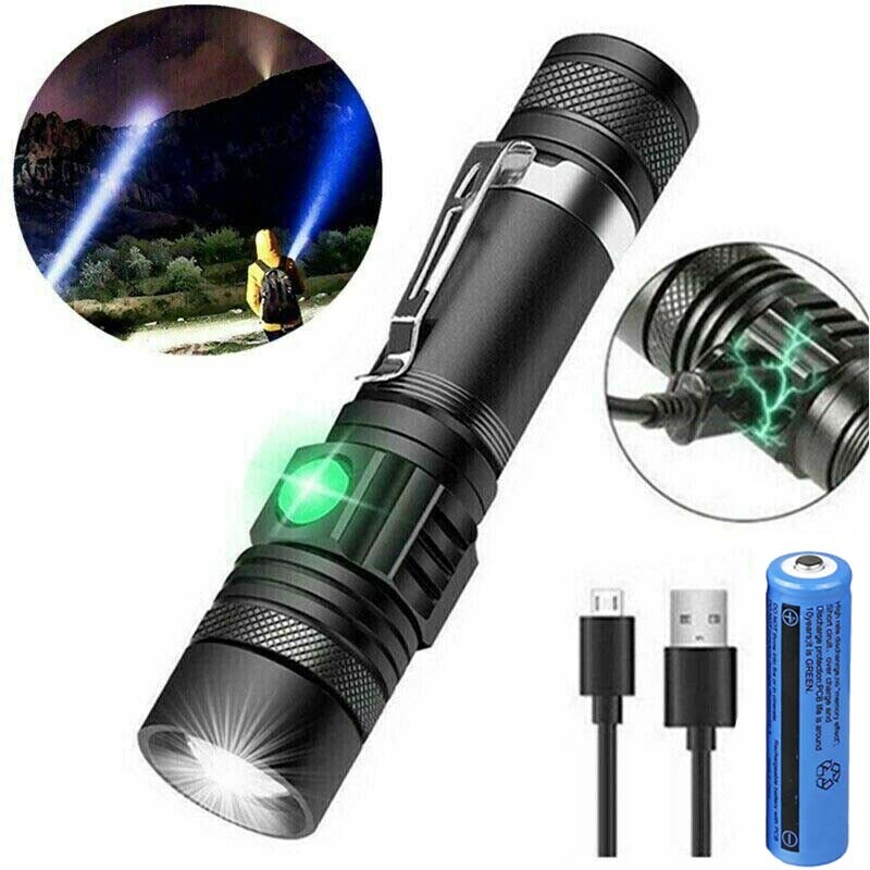 Super Bright LED Tactical Flashlight Zoomable Rechargeable - Picture 10 of 10