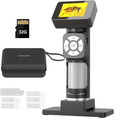 1080P Handheld Digital Microscope for Kids Adults w/ 8 LED Lights 2'' LCD Screen
