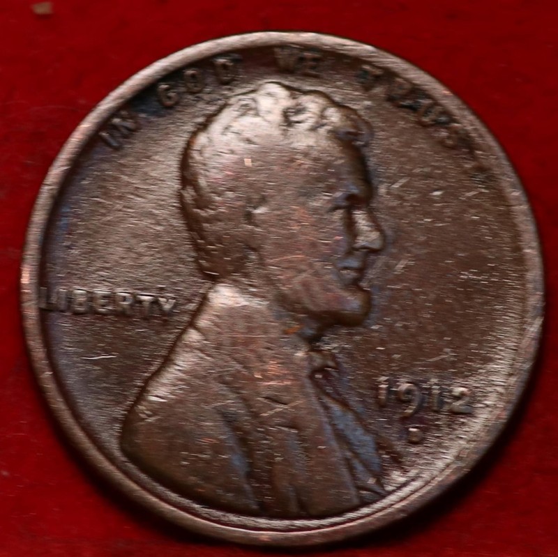 1912-D Denver Mint Copper Lincoln Wheat Cent