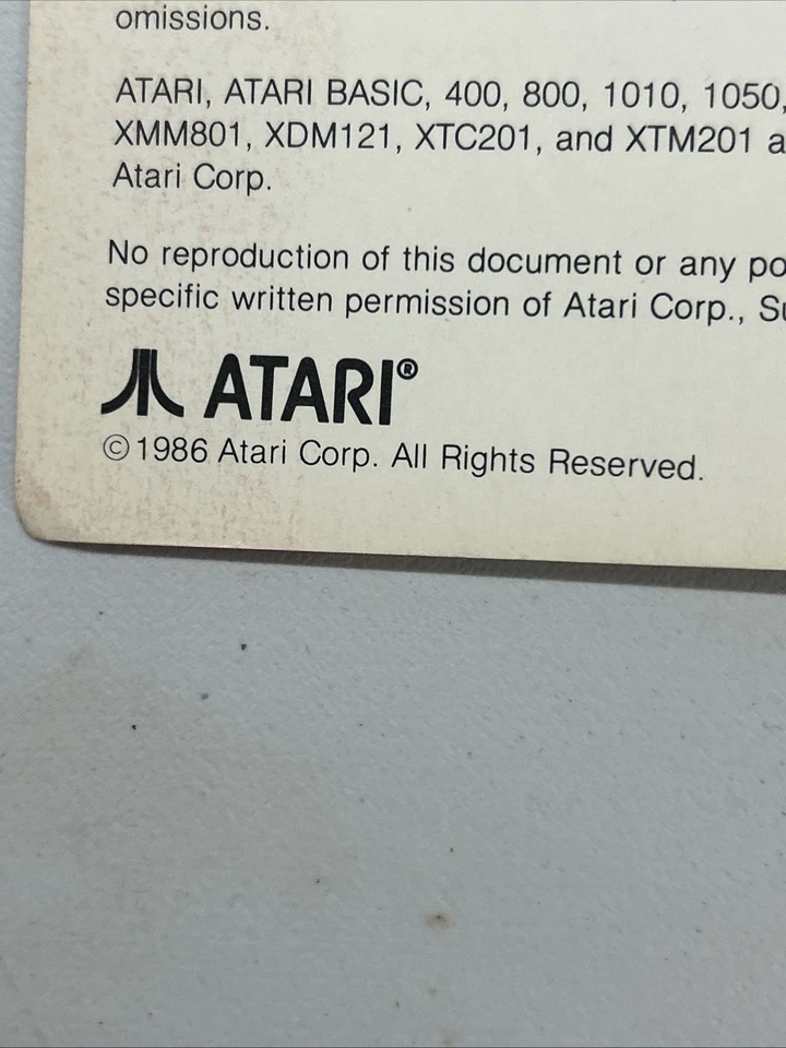 ATARI 130XE Personal Computer Owner’s Manual 1985 - Image 4 of 4