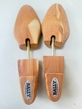 BALLY OF SWITZERLAND CEDAR SHOE TREES MENS SIZE LARGE WOOD SHAPER ADJUSTABLE