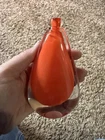 Murano Style Blown Glass Orange MCM Vase Mid Century Modern Vintage Art Decor