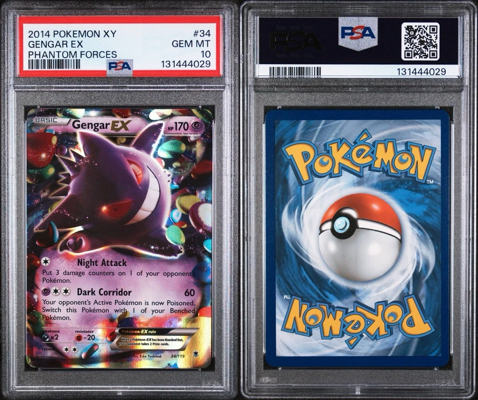 2014 Pokemon XY Phantom Forces Gengar EX #34 PSA 10 - Image 3 of 3