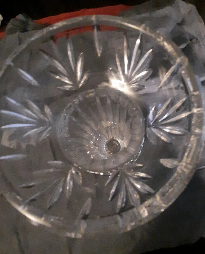 Jarrón de cristal cristal cristalería decorativa de 8,25" Foto 3 de 4