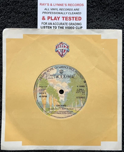Fleetwood Mac – Dreams / Songbird 7'' Vinyl 1977 CLEANED/TESTED EX/EX VIDEO CLIP
