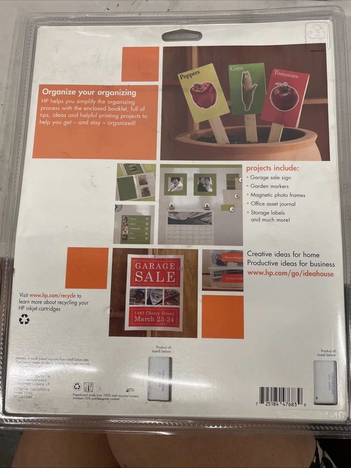 (2) (ONE PKG) Genuine HP 15 Black Ink Cartridges New & SEALED 07/2005 EXP - Image 2 of 3