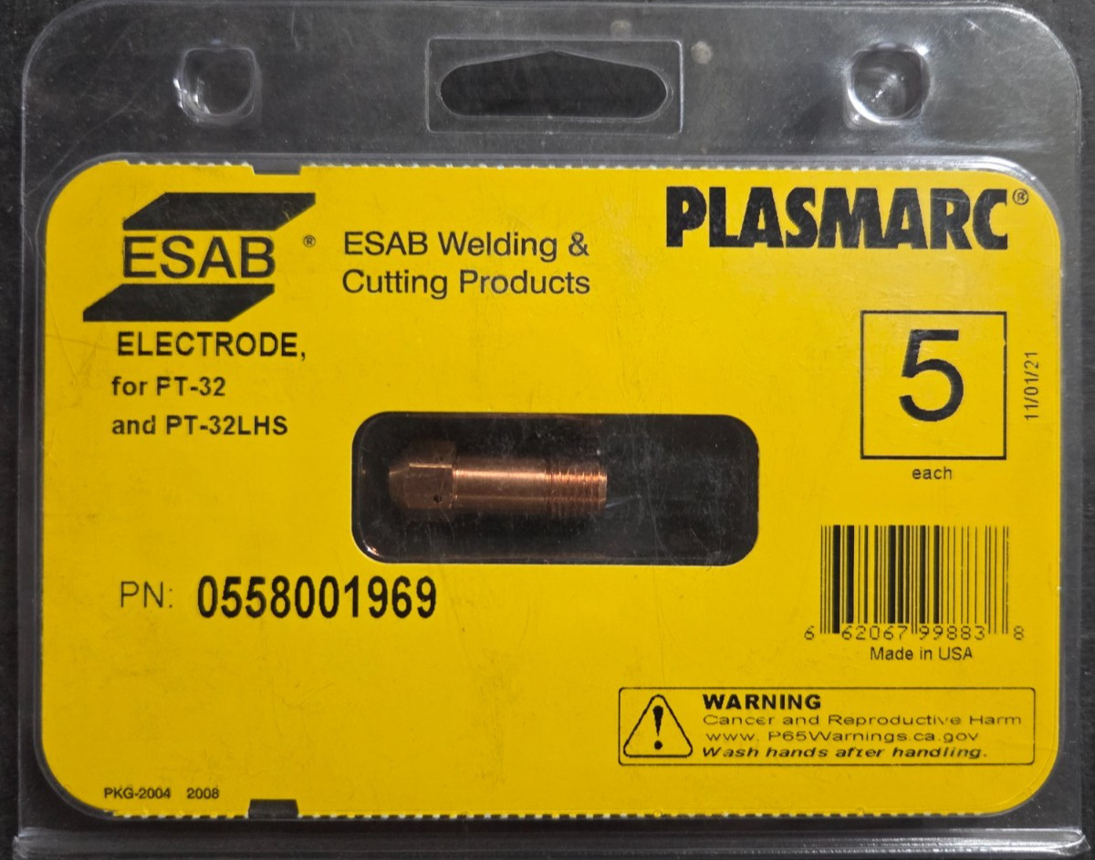 ESAB® 0558001969 PT-32 AND PT-32EH Electrode, 5/PACK