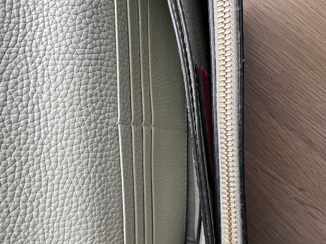 VALENTINO Women Rockstud Chain Wallet Shoulder Bag Beige Gray Leather from japan thumbnail 18