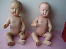 Lot de 2 anciennes poupées,poupons en celluloïd , SNF