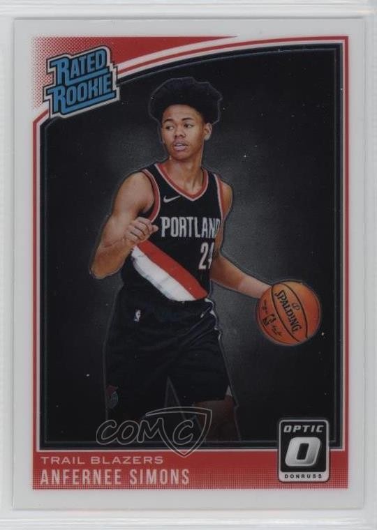 2018-19 Panini Donruss Optic Rated Rookie Anfernee Simons #186 05gv