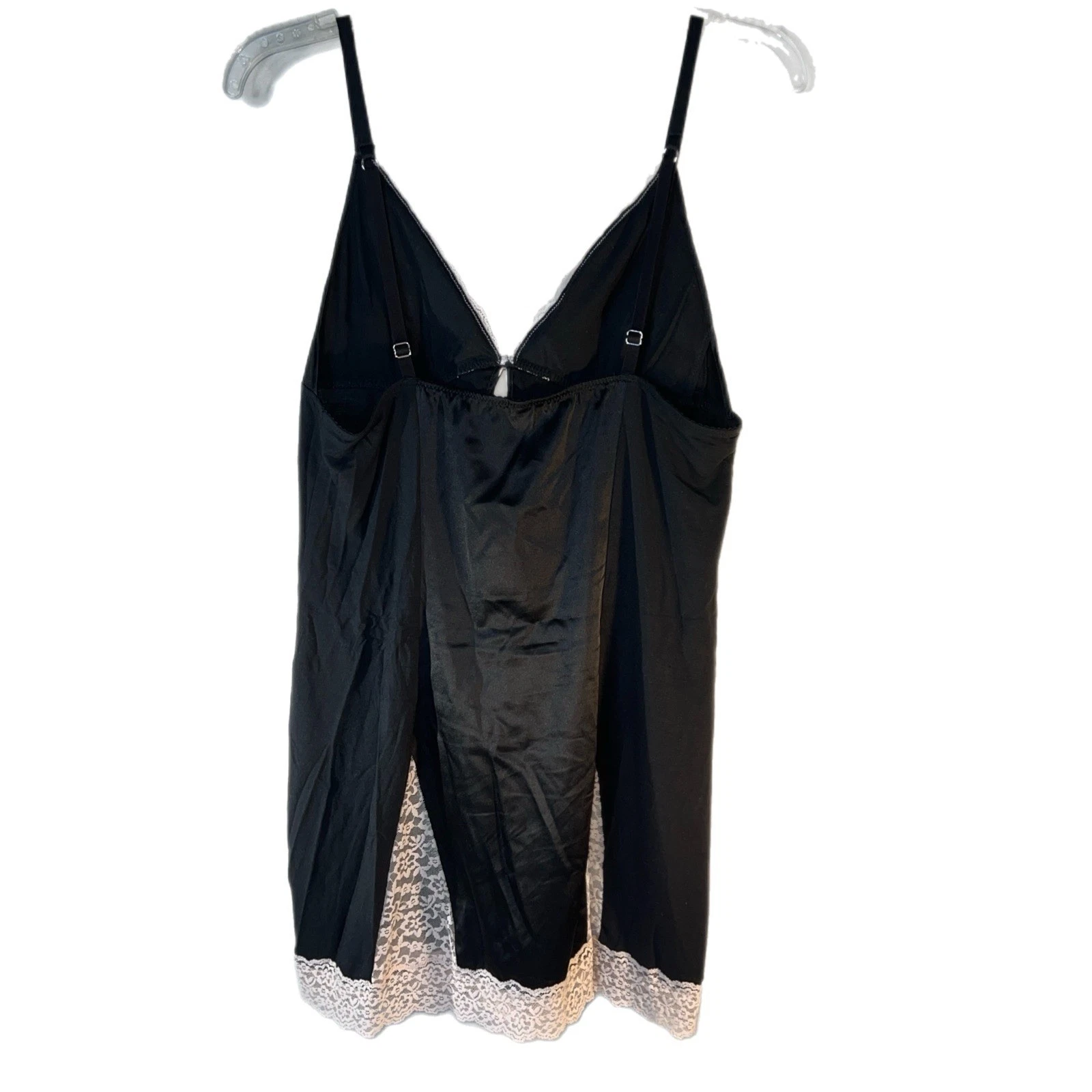 UNDERCOVER Abito slip raso Victorias Secret BLK PNK vintage anni 90 us intime ottimeioni condizio linge pizzo