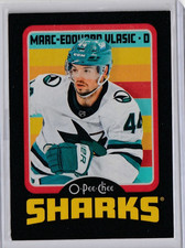 2024-25 OPC MA Vlasic Black Border #467,  74/100 San Jose Sharks mint