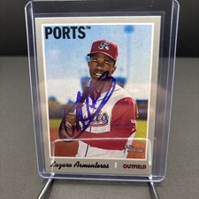 Lazaro Armenteros Autographed 2019 Topps Heritage Minors Signed Card #159 A's