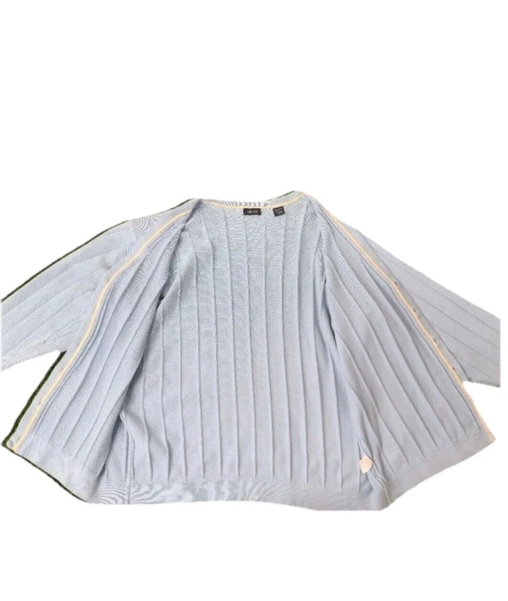 Cárdigan azul claro, talla mediana manchado Foto 2 de 4