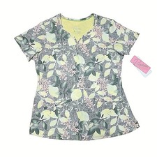 PREMIER HEALING HANDS SCRUB TOPS WOMENS FLORAL TIE DYE MULTI COLORS SIZE XS-5XL