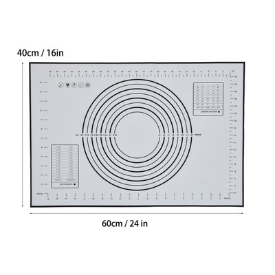 Silicone Dough Rolling Mat Fiberglass Kneading Mat 24 X 16in Large Thickened