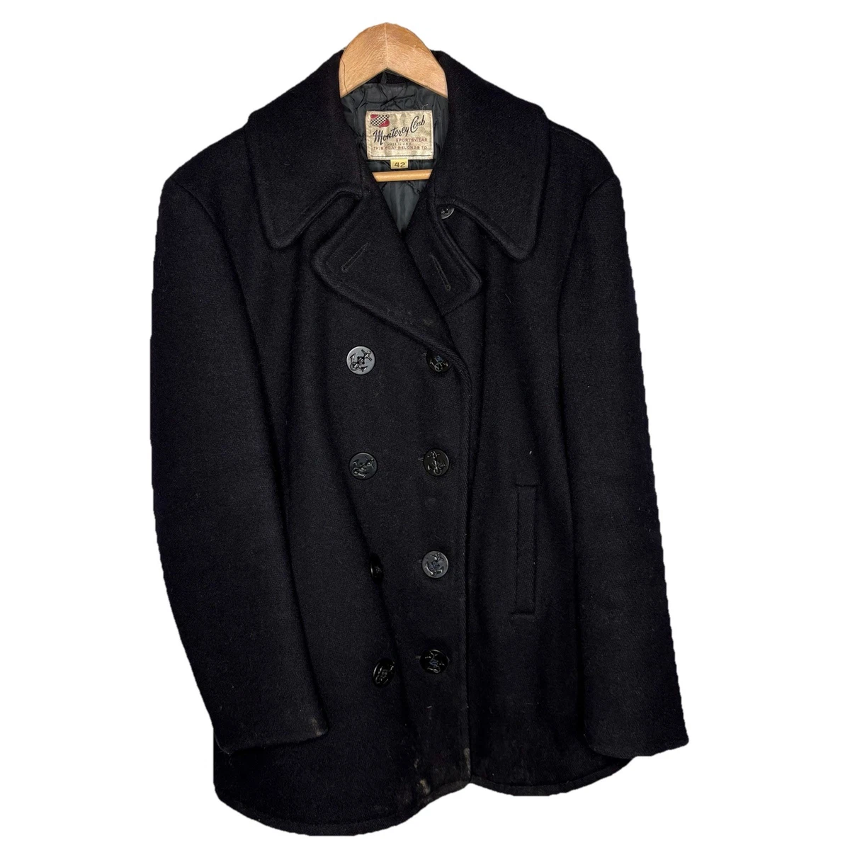 25+ Vintage Navy Pea Coat In Men's Coats & Jackets for sale