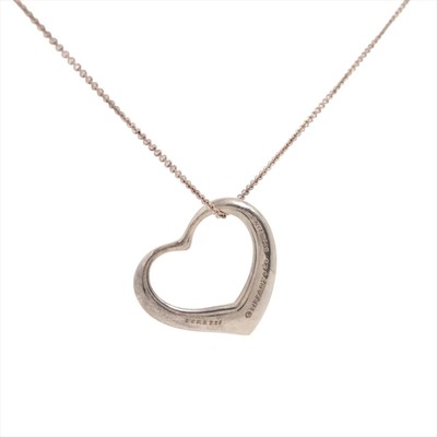 Tiffany Open Heart Necklace 925 9.0g Silver