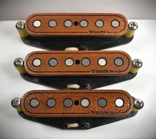 Wiggins Brand Stratocaster pickup set, Mahogany wood, Texas over wound, hand wou