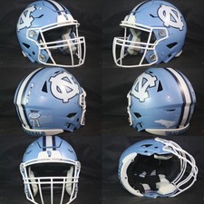 2024 Game Used Worn Riddell Flex Football Helmet UNC North Carolina Tar Heels 71