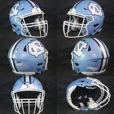 2024 Game Used Worn Riddell Flex Football Helmet UNC North Carolina Tar Heels 71