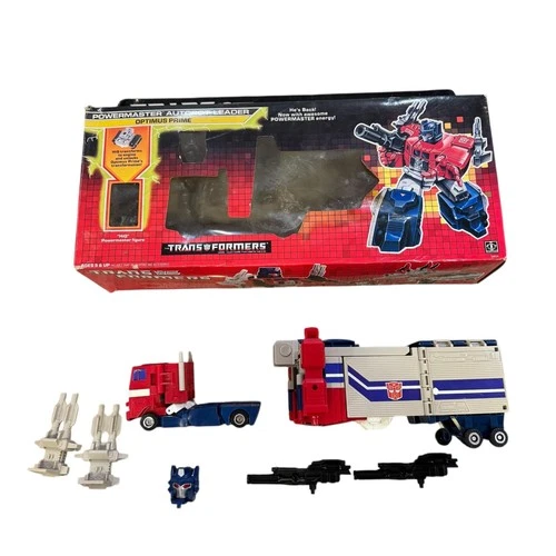 Vintage Transformers G1 Powermaster Optimus Prime Hasbro 5804 Red Truck Trailer