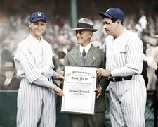 Herb Pennock & Babe Ruth-new  Colorized 8x10 Print-FREE SHIPPING