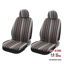 Baja Saddle Blanket Car Seat Covers Front Set with Headrest Cover - Washable