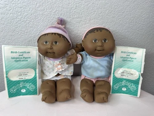 Cabbage Patch Kids 1992 Bean Butt Babies Set w/ Birth Certificates – Hasbro
