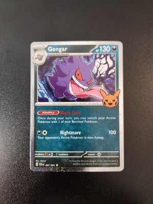 2024 Pokemon TCG Gengar 057/091 Uncommon Cosmos Holo Trick Or Trade Stamp A8