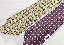 Pfizer Limited Edition Viagra Little Blue Pill Silk Neck Tie Promo - Red & Gold