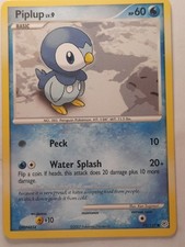 Piplup Common Diamond and Pearl 93/130 Water Pokemon Card LP