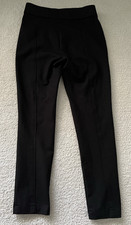 anne klein pull on ponte pants black S tummy control front/back seam
