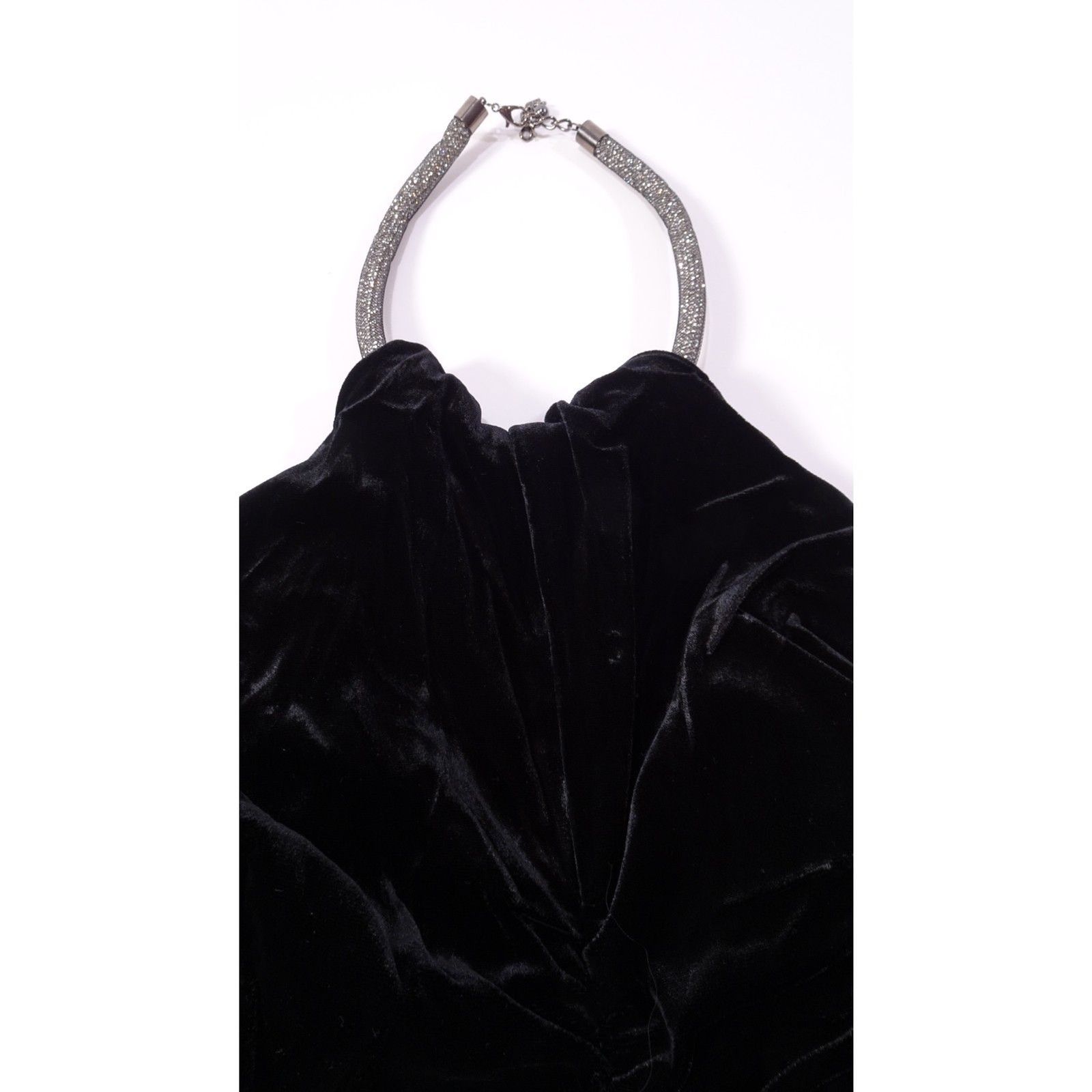 Veronica Beard Josette Velvet Chain Halter Maxi Gown Dress Sz 6 NWt 798