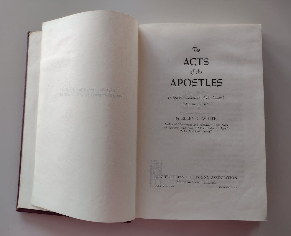 The Acts of The Apostles Ellen G. White Hardcover 1962