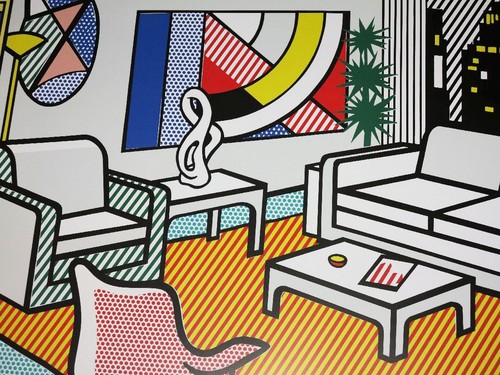 ROY LICHTENSTEIN POSTER " INTERIOR WITH SKYLINE " POP ART PLAKAT in MINT - Bild 6 von 7