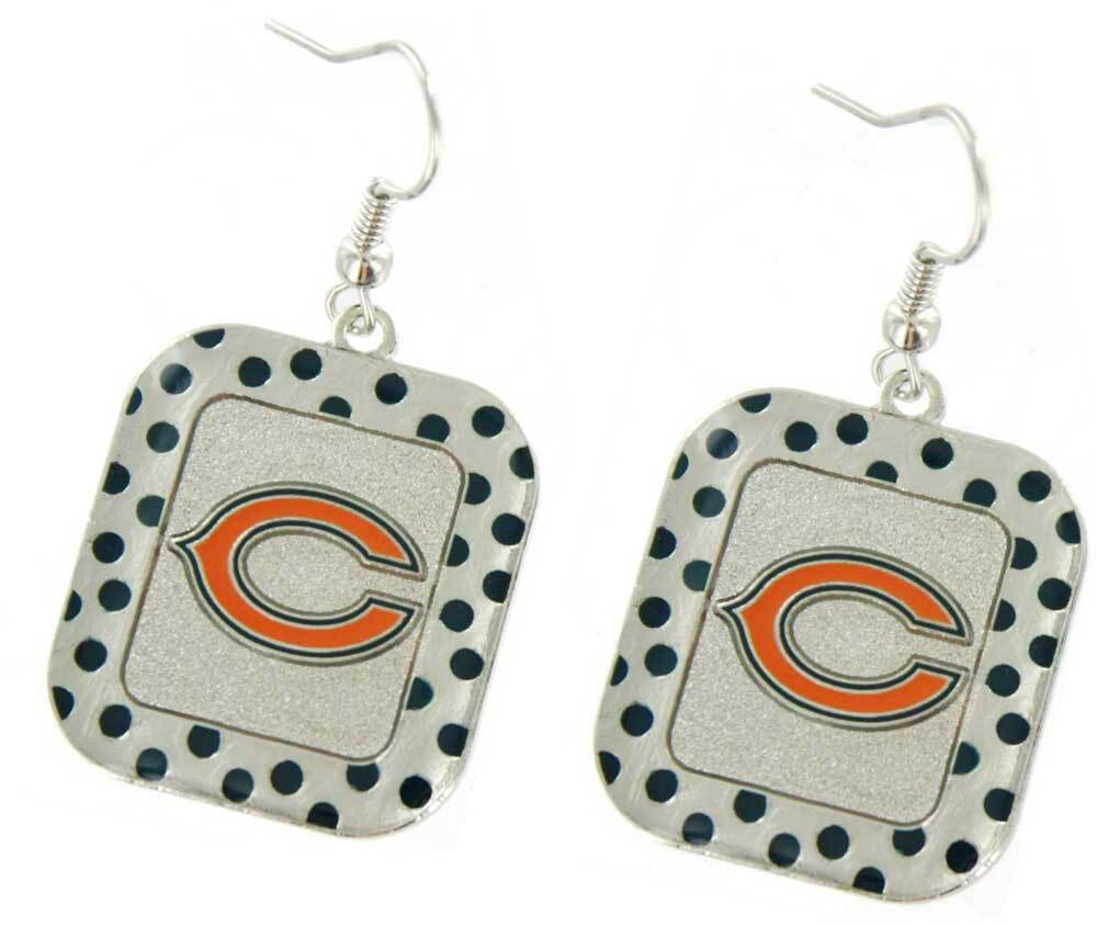 Серьги в горошек Chicago Bears